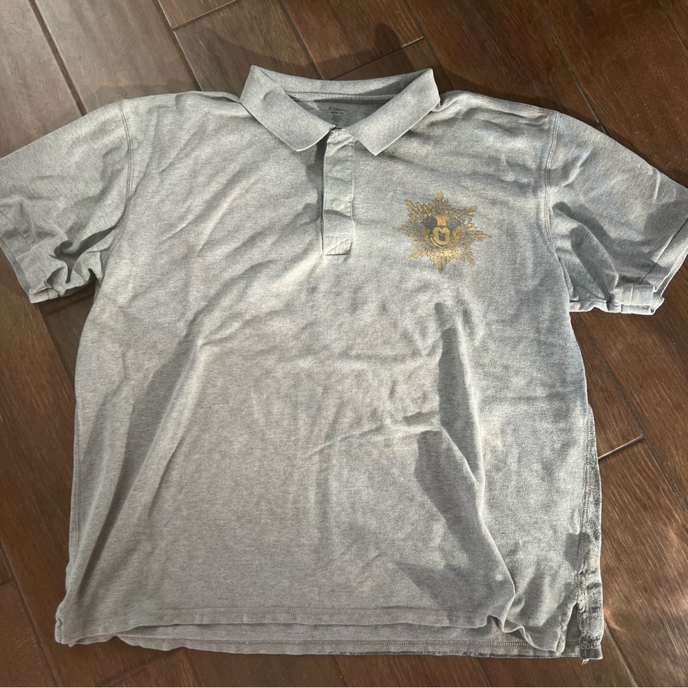 Disney Store Men's Gray Two Sided Mickey Mouse Polo size XXL